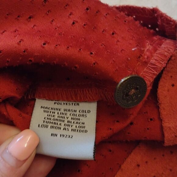 Samantha Grey faux suede perforated jacket with ornate buttons size 16 - Picture 10 of 11